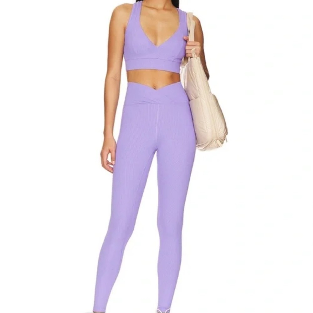 Year of Ours Lavender Ribbed Leggings